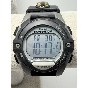 Timex T40941 Mens 334 Watch New Battery Expedition Indiglo Compass 41MM 8"